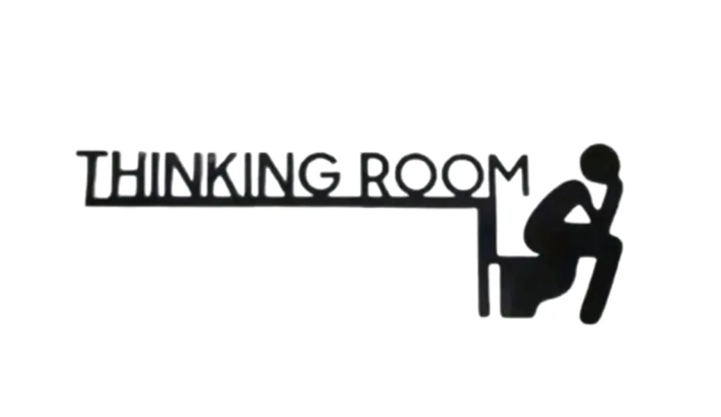 Wall Deco Thinking Room for Wall Decoration in Bathroom Toilet