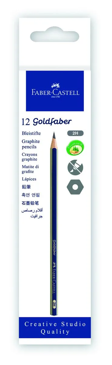 Faber-Castell Goldfaber 1221 Pencils - 2H (Box of 12)