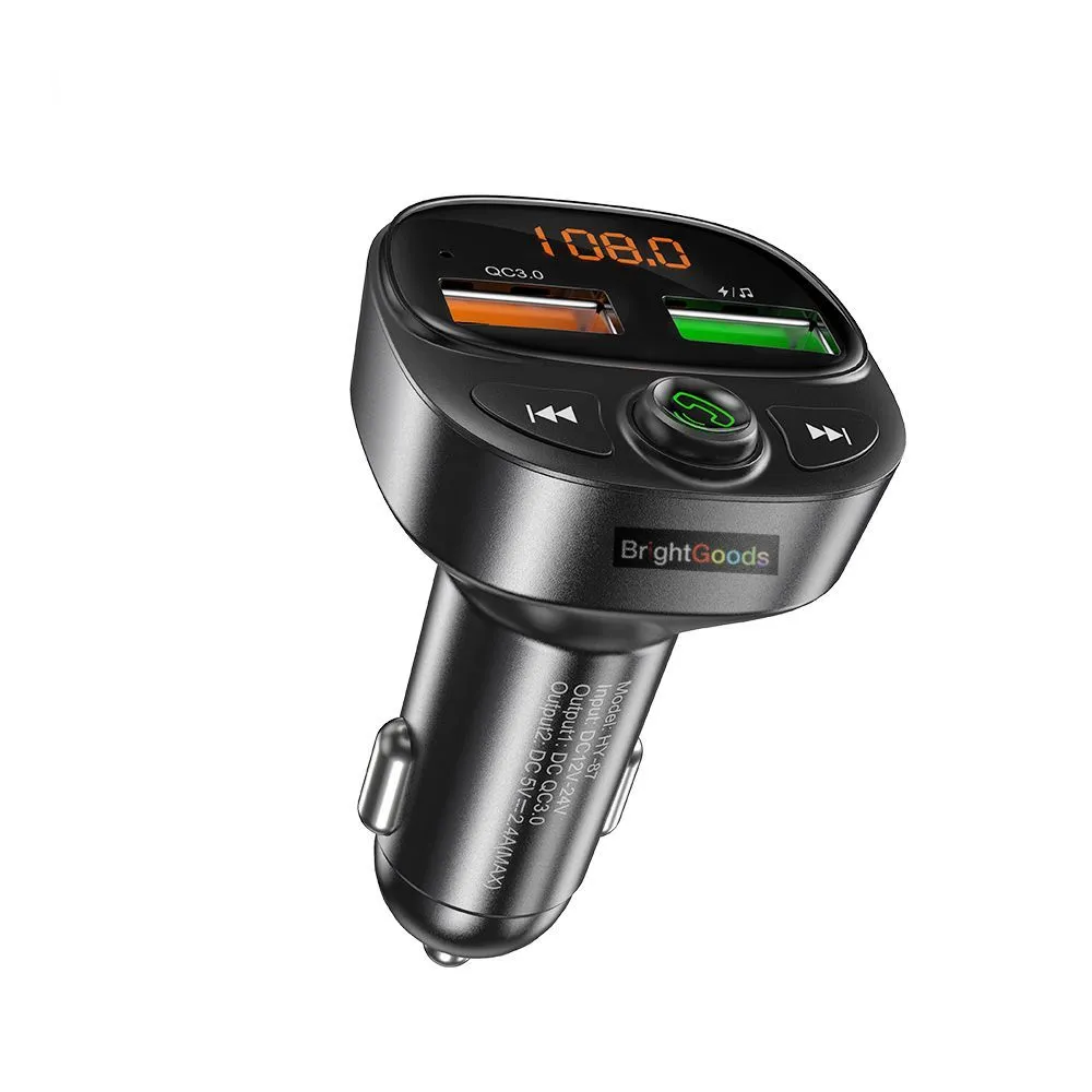 Brightgoods Bluetooth Car Kit with FM Transmitter & Car Charger