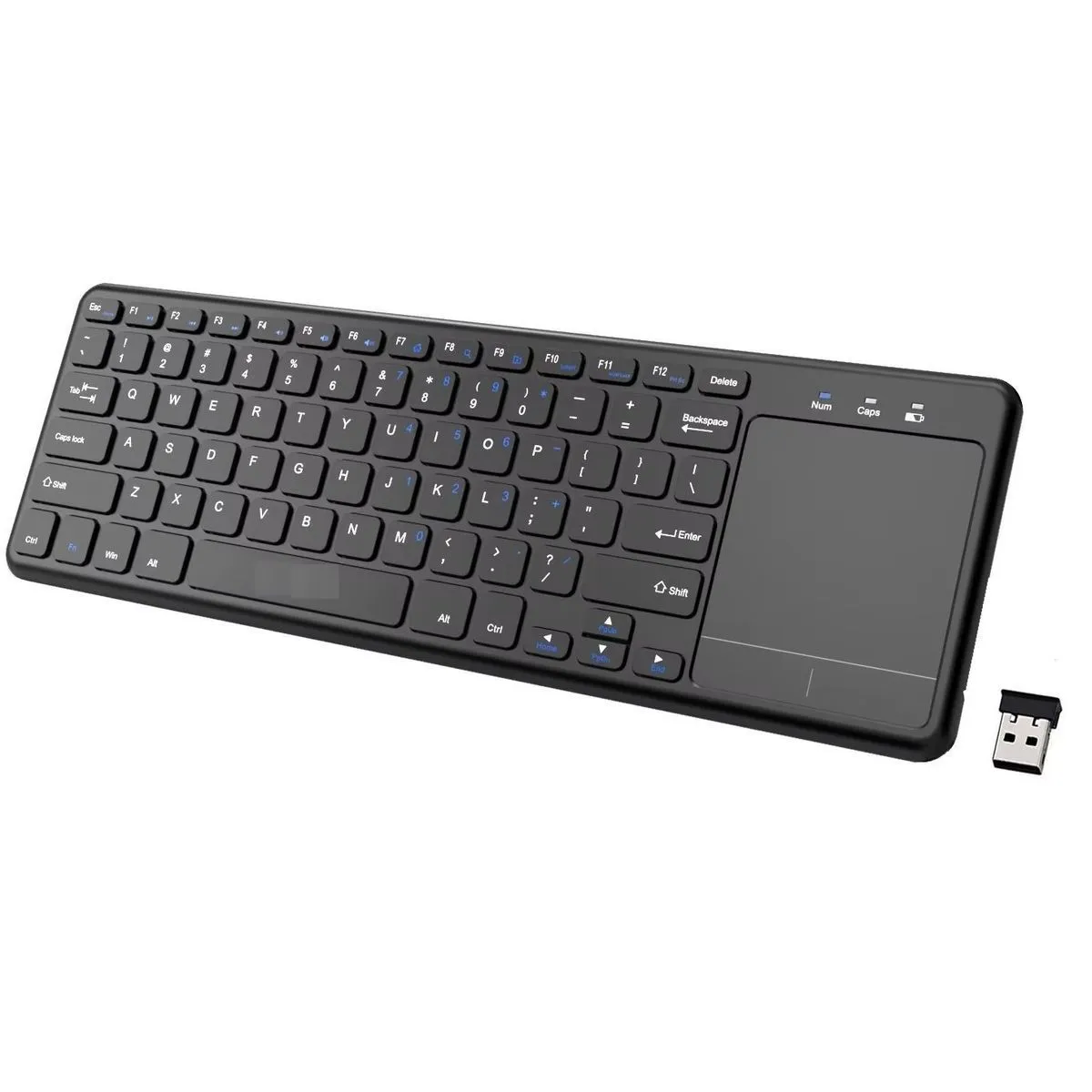 2.4G Wireless Mini Keyboard Touchpad Mouse for Smart TV PC black Portable