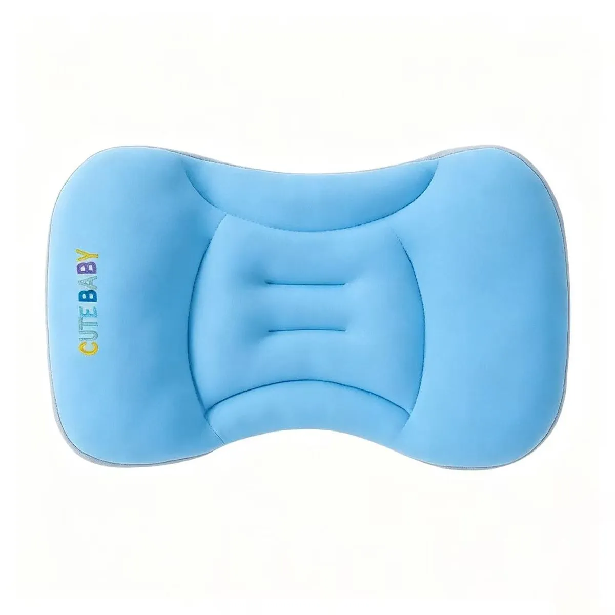 Ergonomic Baby Shaping Pillow Soft Cotton For Kids 6 Months To 3 Years Old - Blue