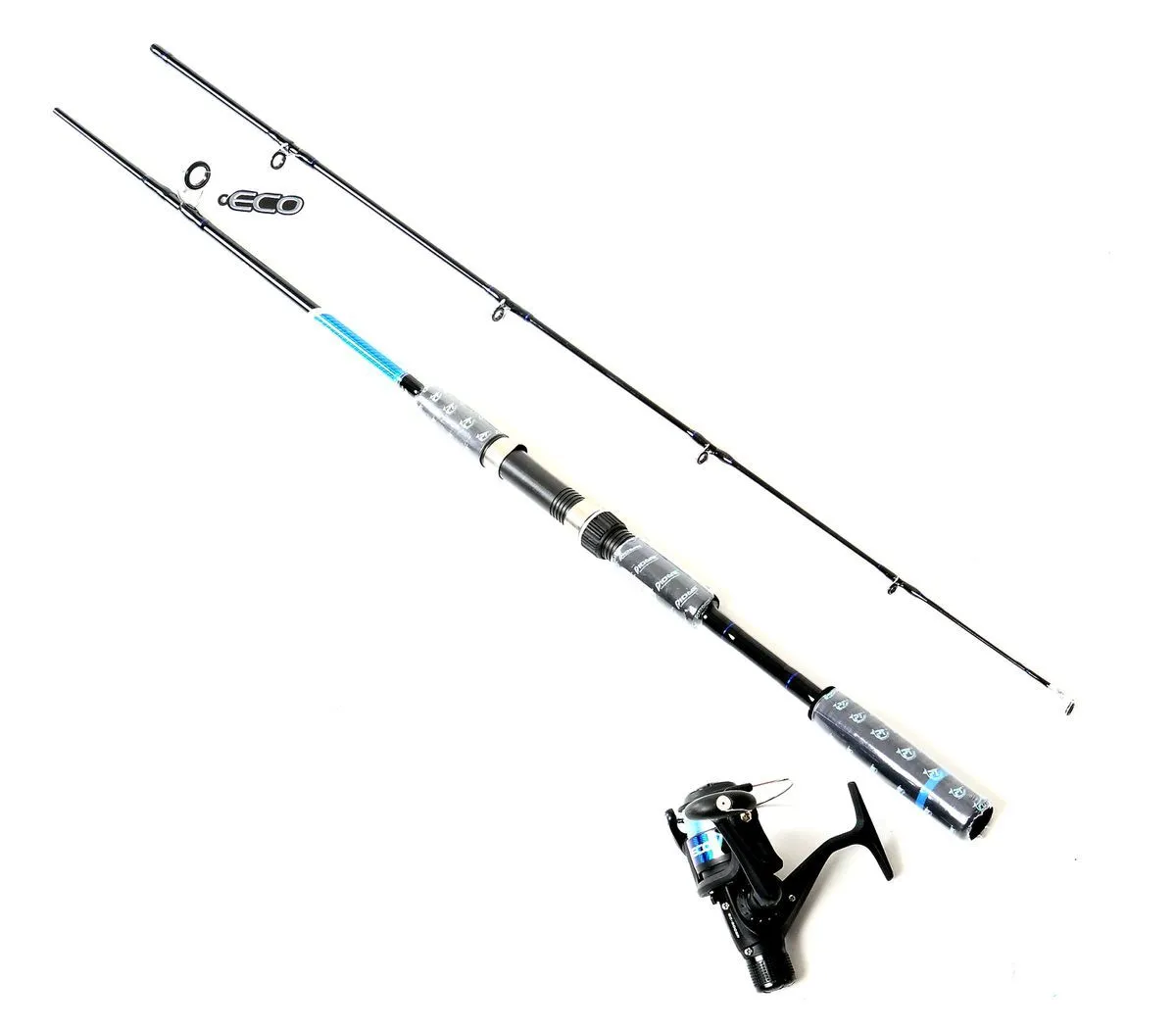 Pioneer Eco 7ft (2.1m) Fishing Rod & Reel Combo - Pre-Spooled with Line - Blue