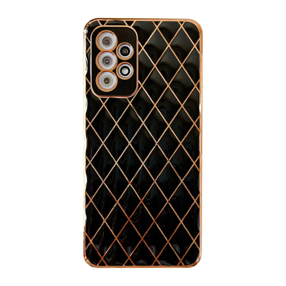Elegant 3D Diamond Design Phone Cover for Samsung A32 5G - Black