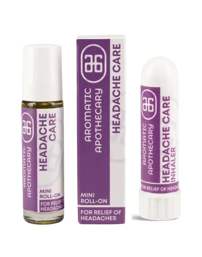 Aromatic Apothecary - Headache Care Mini Roll-On 10ml & Inhaler Combo