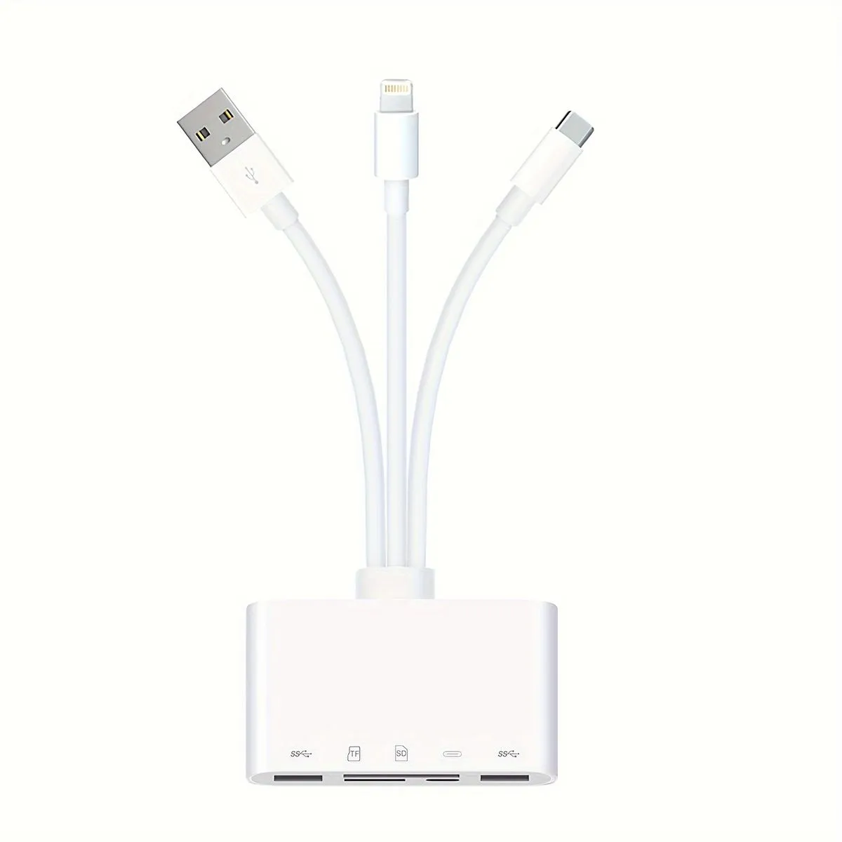 5PCS/LOT 5-in-1 USB OTG adapter with micro SD and SD card slots