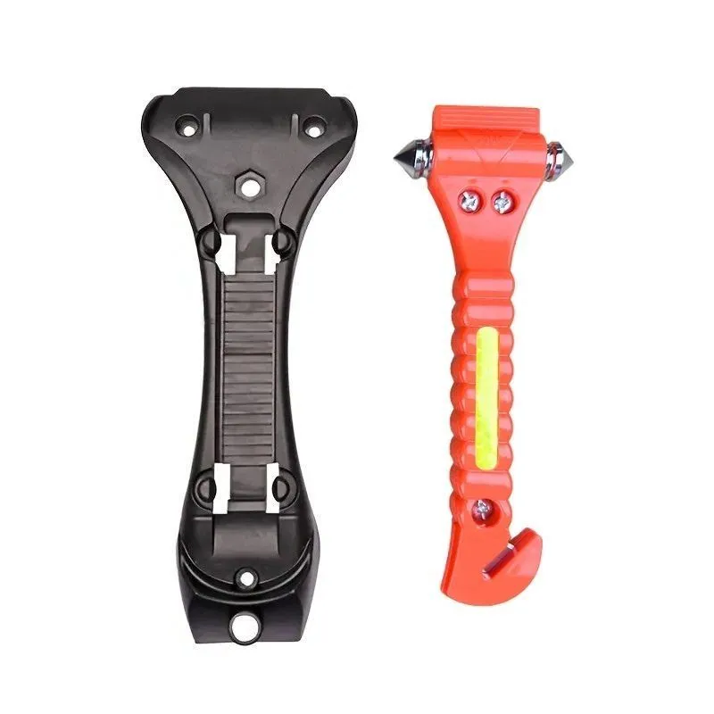 Emergency Car Window Breaker Double-Head Safety Tool with Reflective Strips