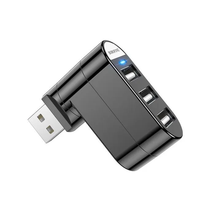 Multi Port USB Adapter 3 USB Hub High Speed Plug and Play Splitter DH3