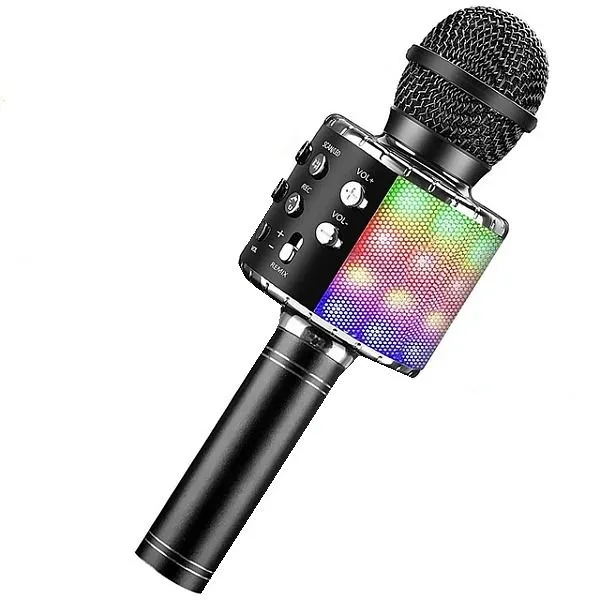 Wireless Bluetooth Karaoke Microphone & Speaker For Kids - Umlozi - Black
