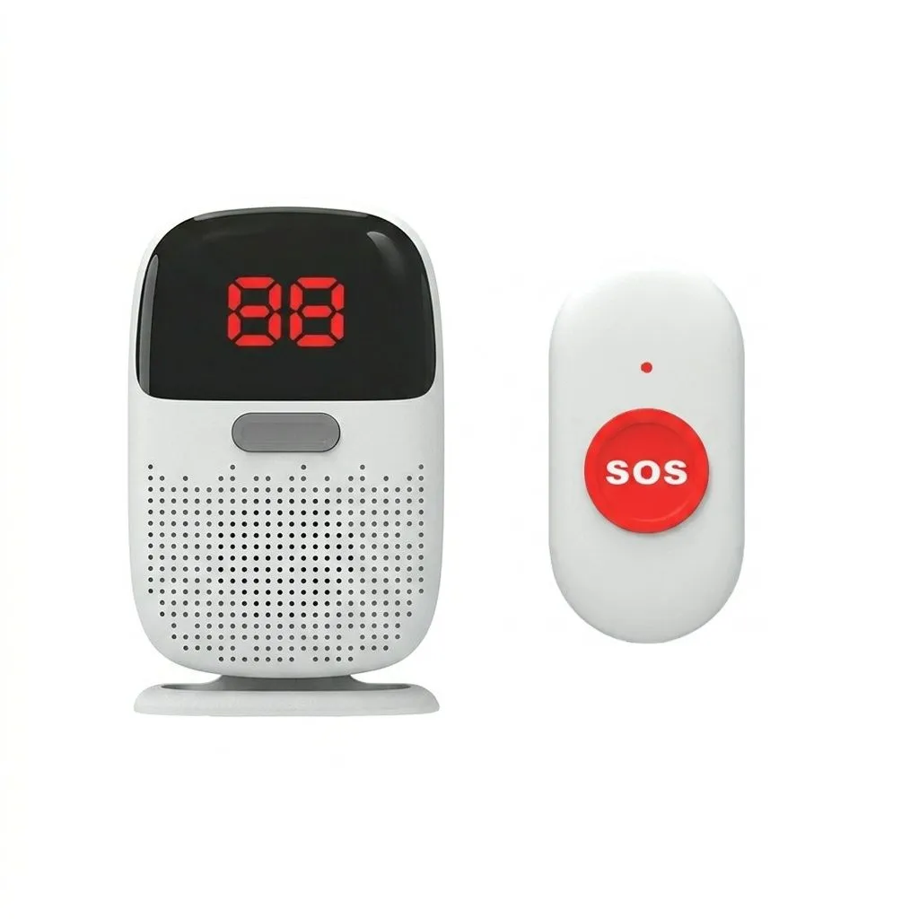 Sumvov Wireless Caregiver Pager with Digital Display for Elderly Help