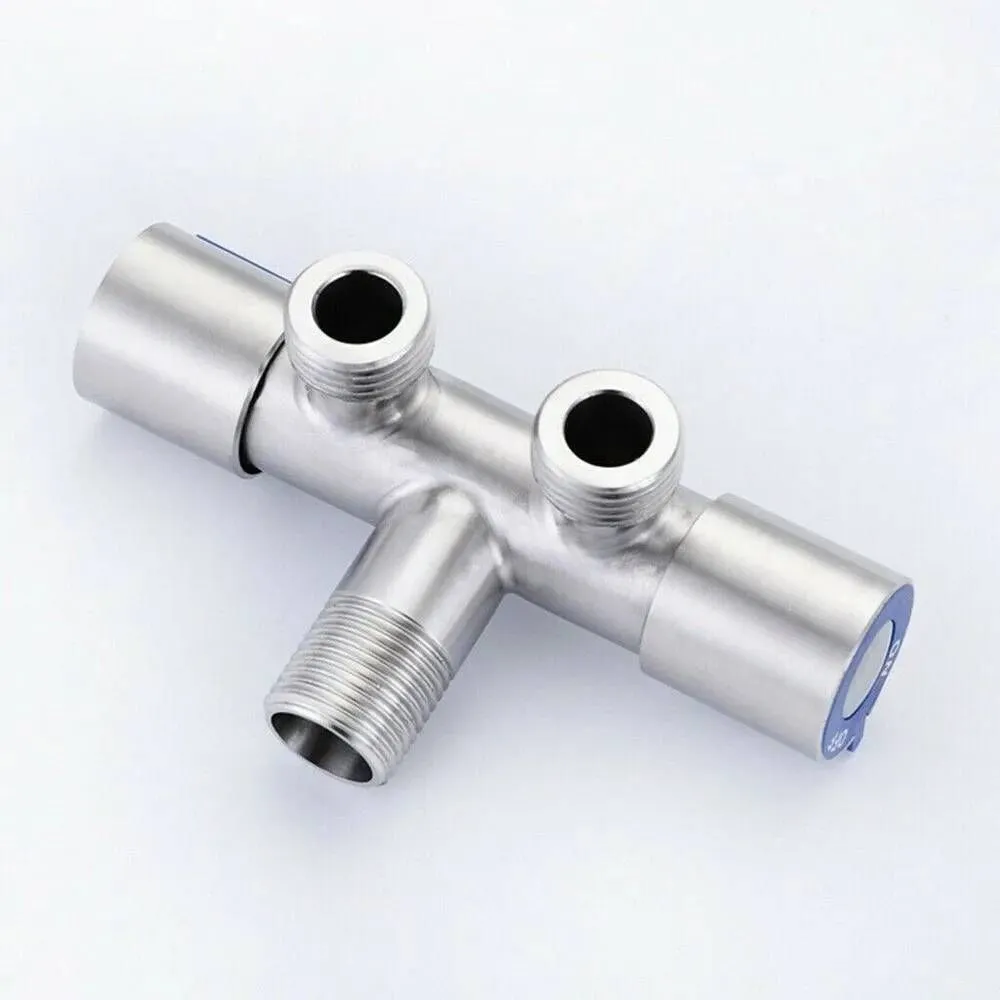Double Handle Stainless Steel Cold Water Bathroom Washing Machine Faucet
