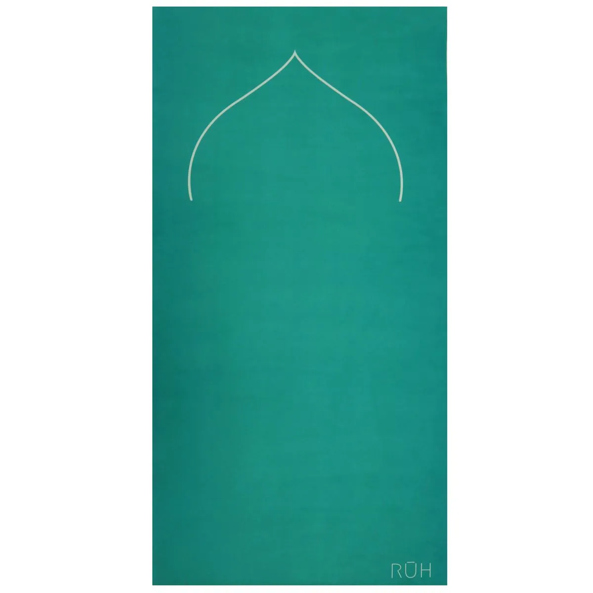 Luxury Suede Prayer Mat with Natural Rubber-Qibla Turquoise by Ruh Musallah