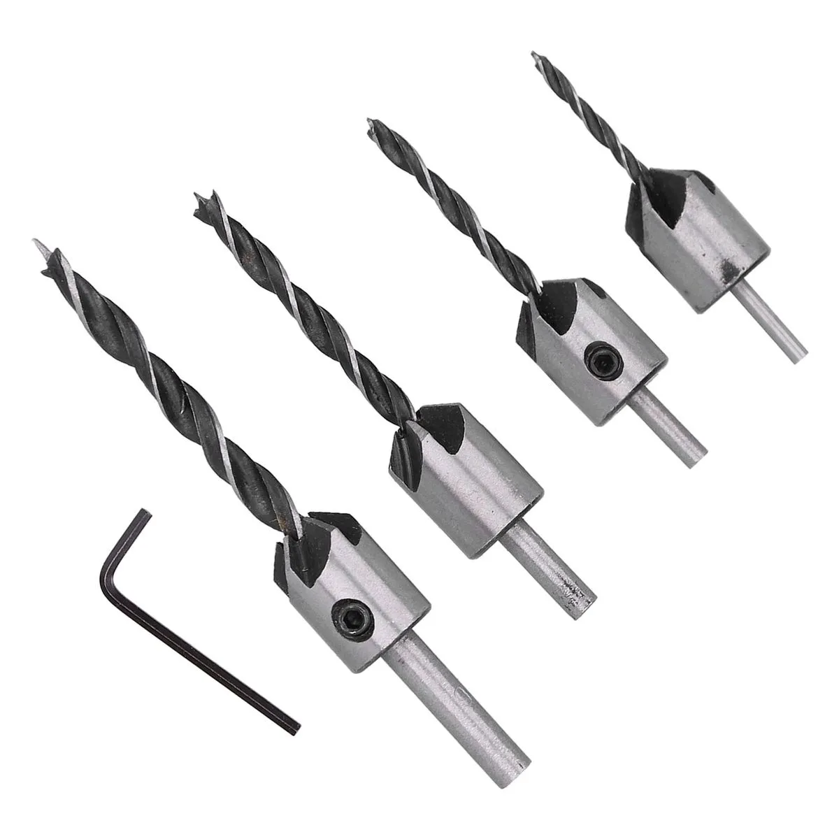Chamfer Drill Bit Set 5 Flute Countersink Tool