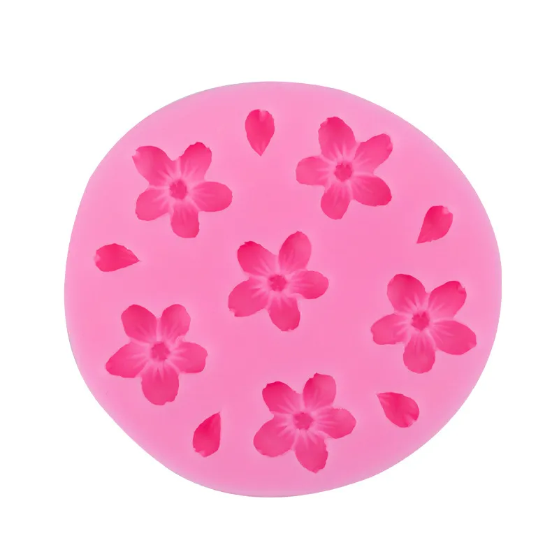Flower Leaf Silicone Mold Resin Casting DIY Craft Mold for Jewelry Making - Pink