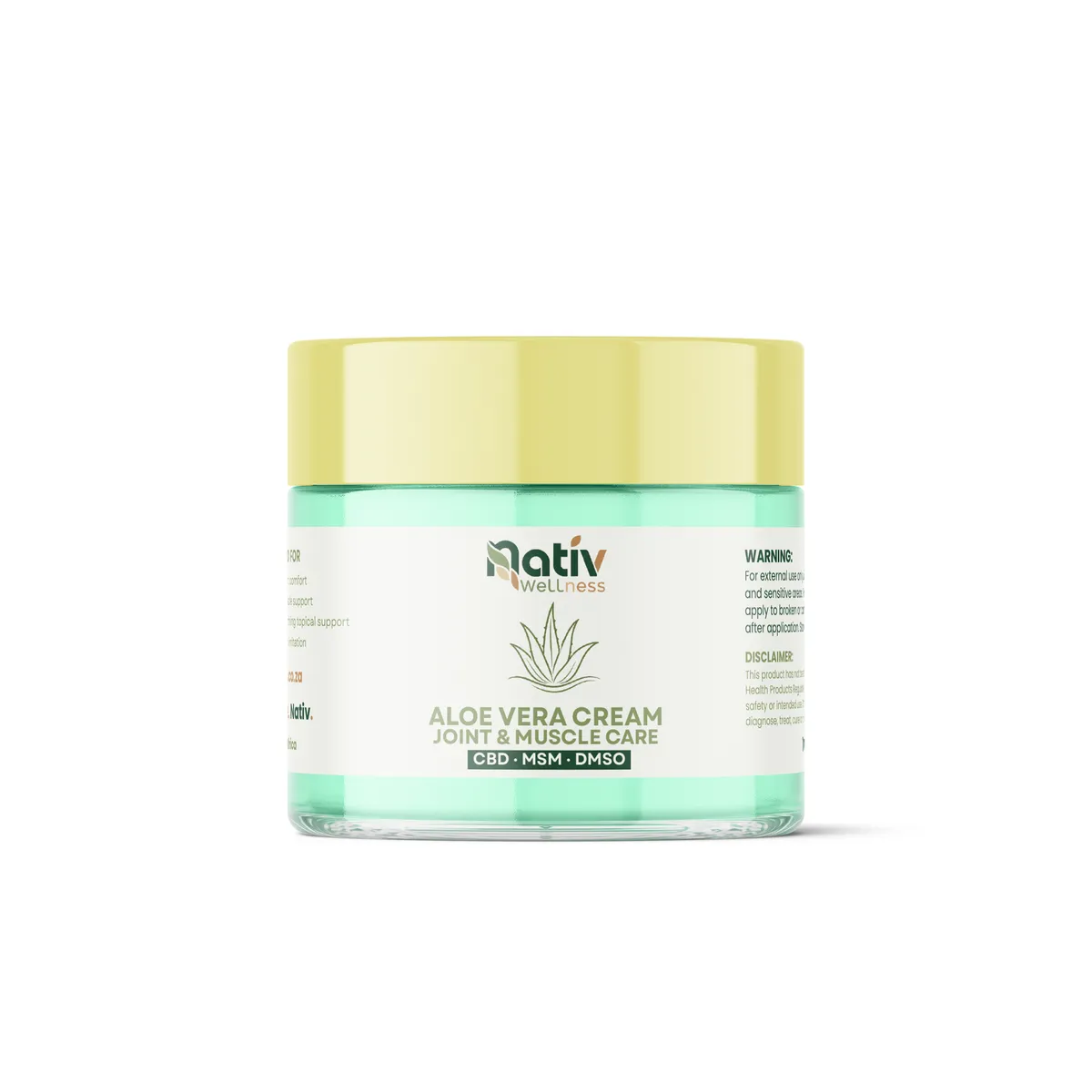 Aloe Vera Cream Joint & Muscle Care | CBD, MSM and DMSO | 100ml
