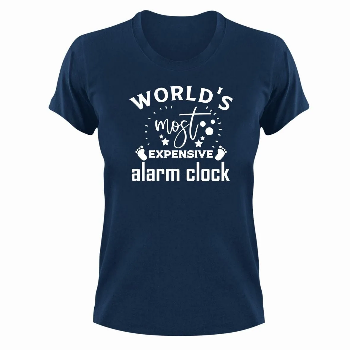 Alarm T-Shirt Gift Navy for Christmas Birthday Baby