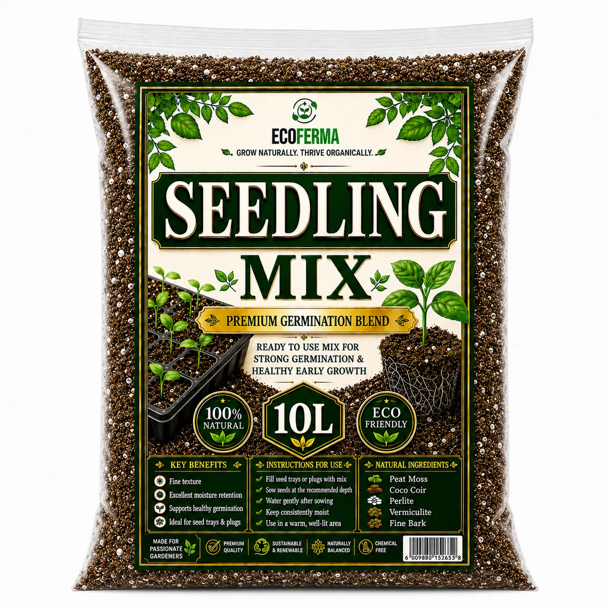Seedling Mix 10L - Premium, Strong Germination & Healthy Root Growth