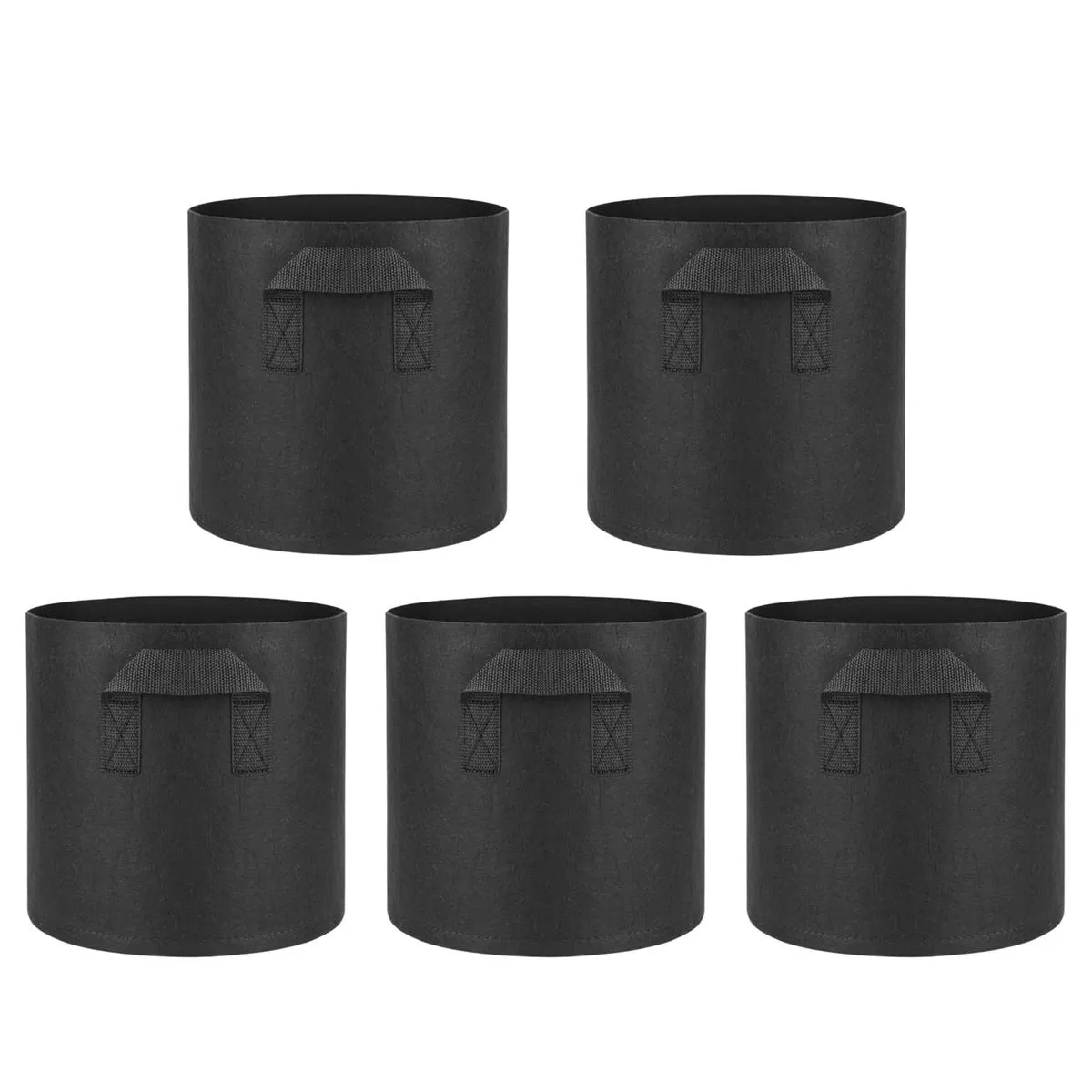 Grow Bags Garden Plant Pots Container Black Breathable Non-Woven Fabric