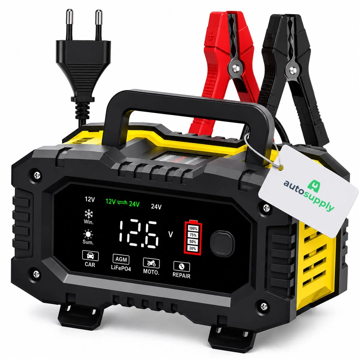 Smart Battery Charger 12V/24V 10A 7-Stage AGM LiFePO4