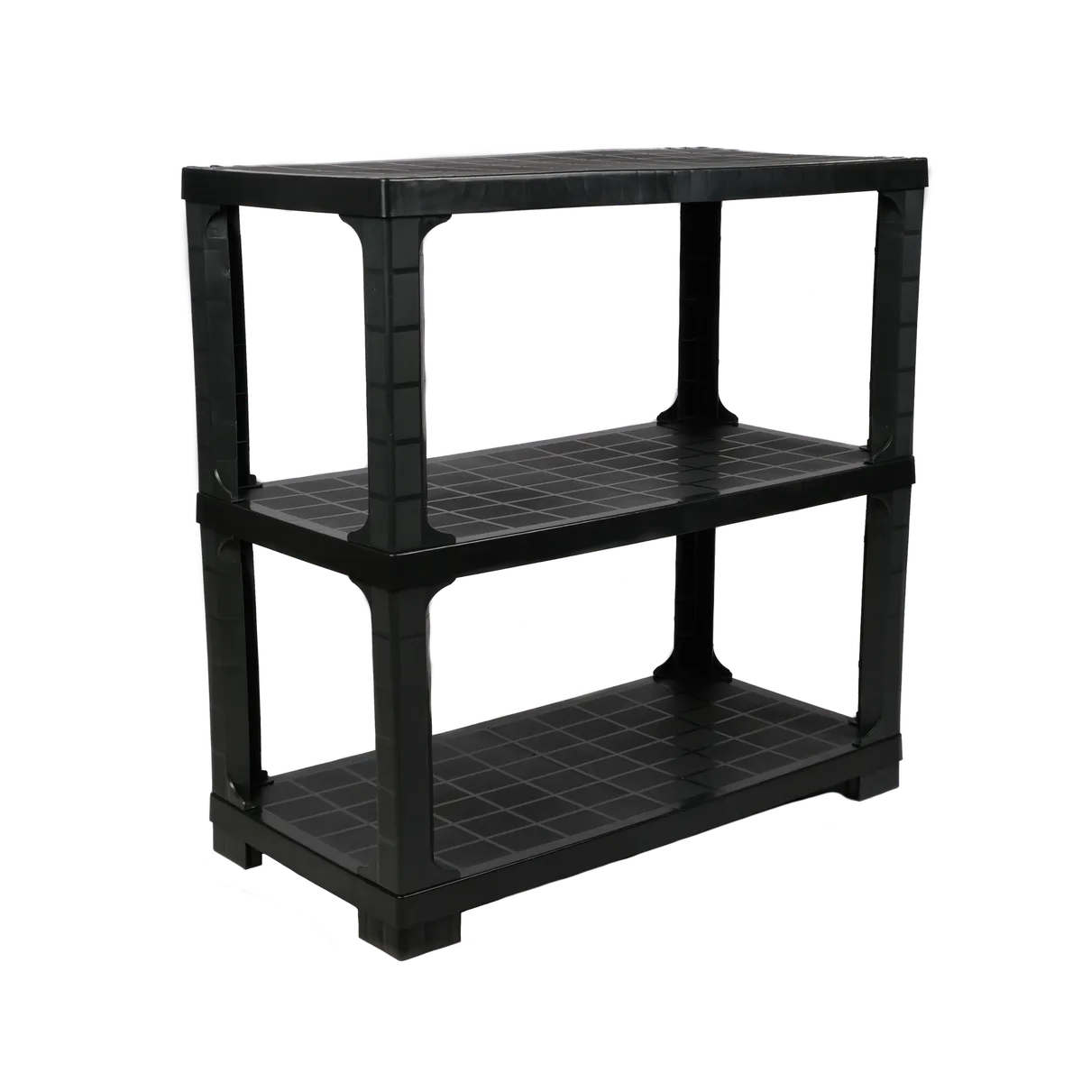 3 Tier Plastic Shelf - Black