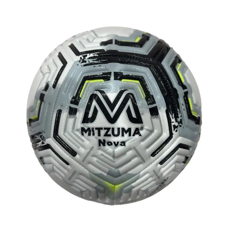 Mitzuma Nova Machine Stitched Training Soccer Ball - Size 5 - White/Grey