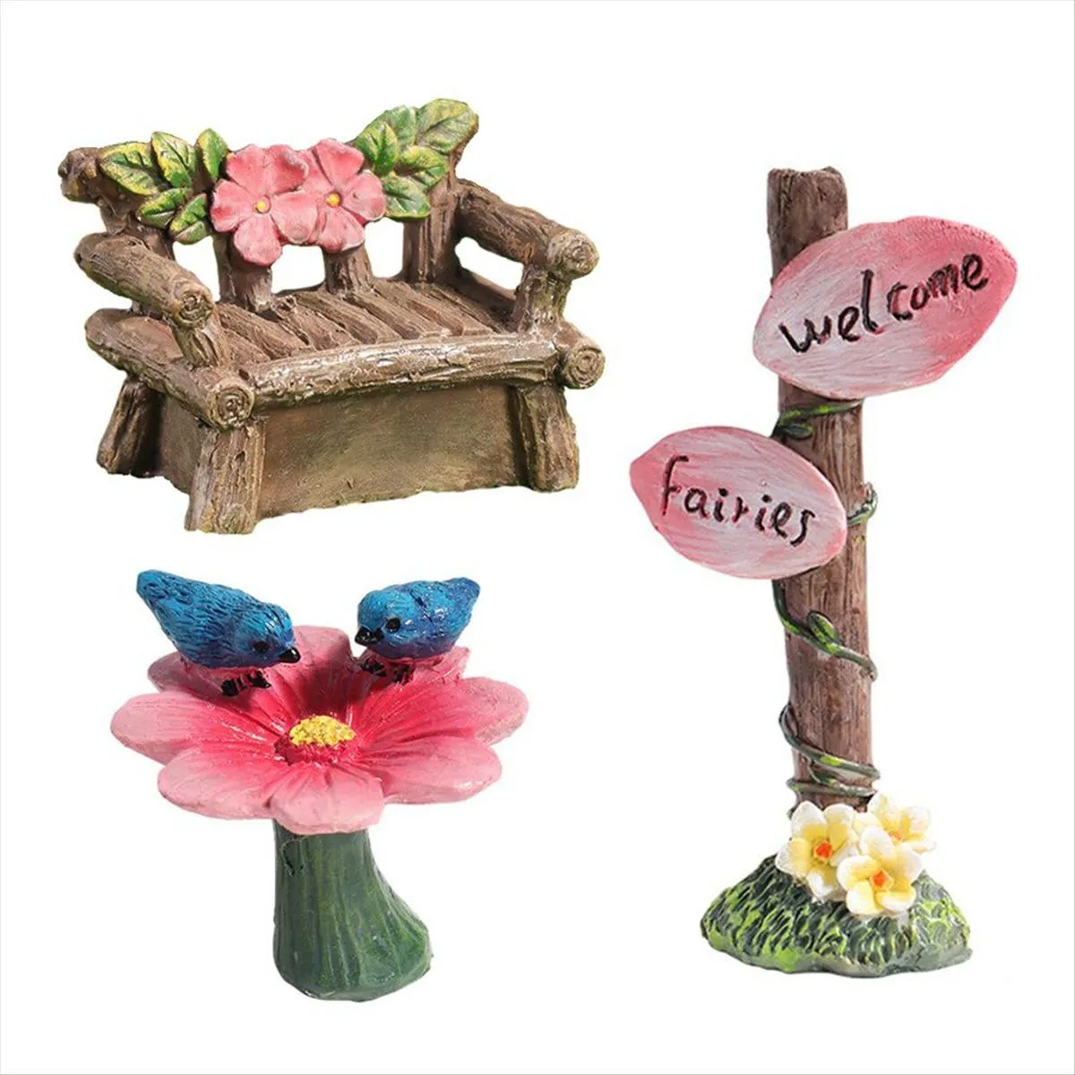 Miniature Fairy Garden Furniture Resin Craft Mini Chair Figurine