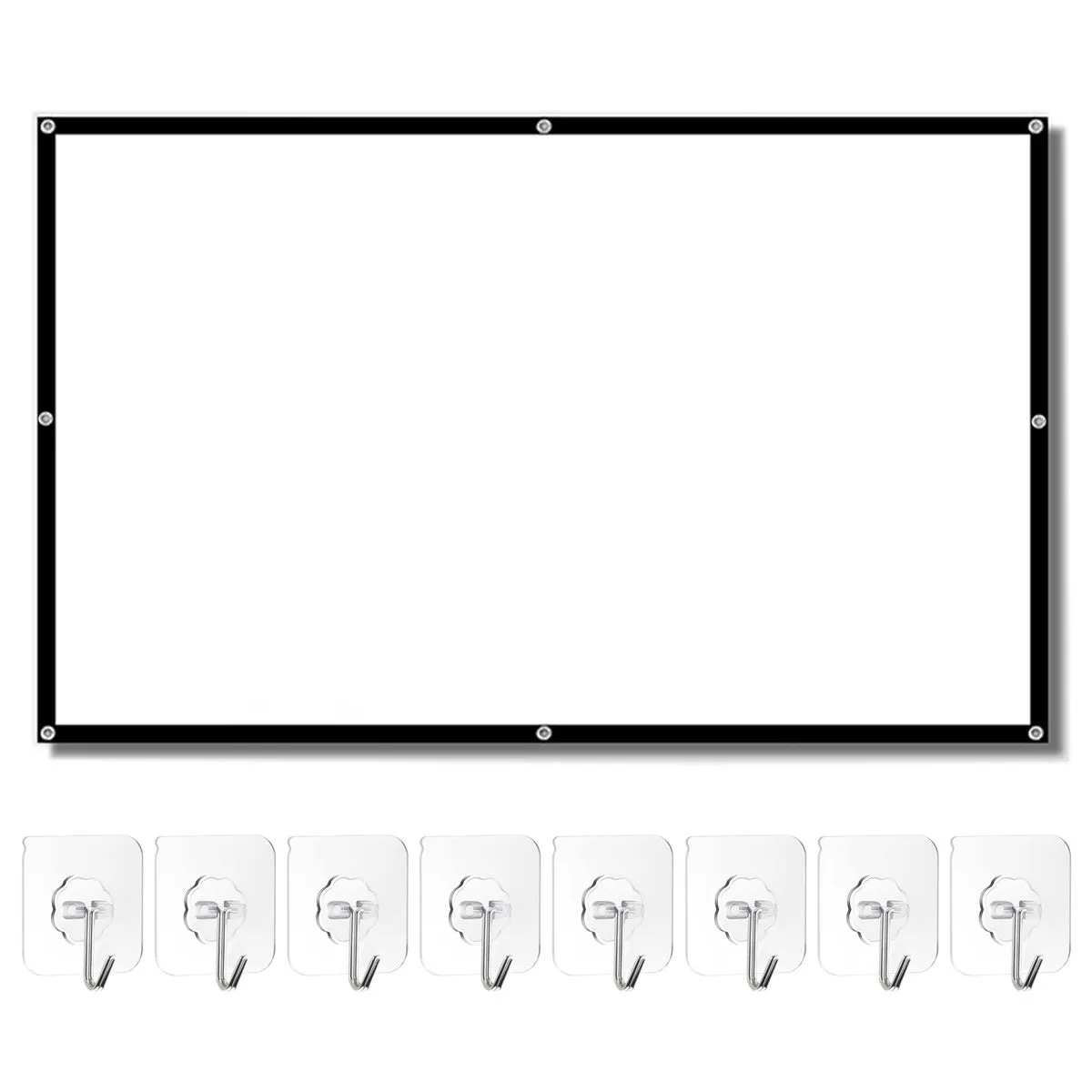 100-inch Projector Screen 16:9 Foldable Anti-Crease Projector Movie Screens