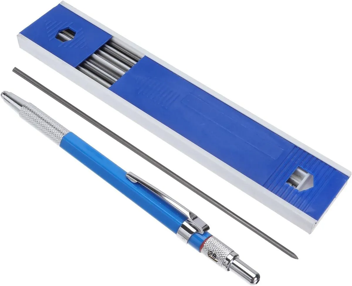 Blue 2.0mm Mechanical Drawing Pencils for Carpenters, Engineers & Office