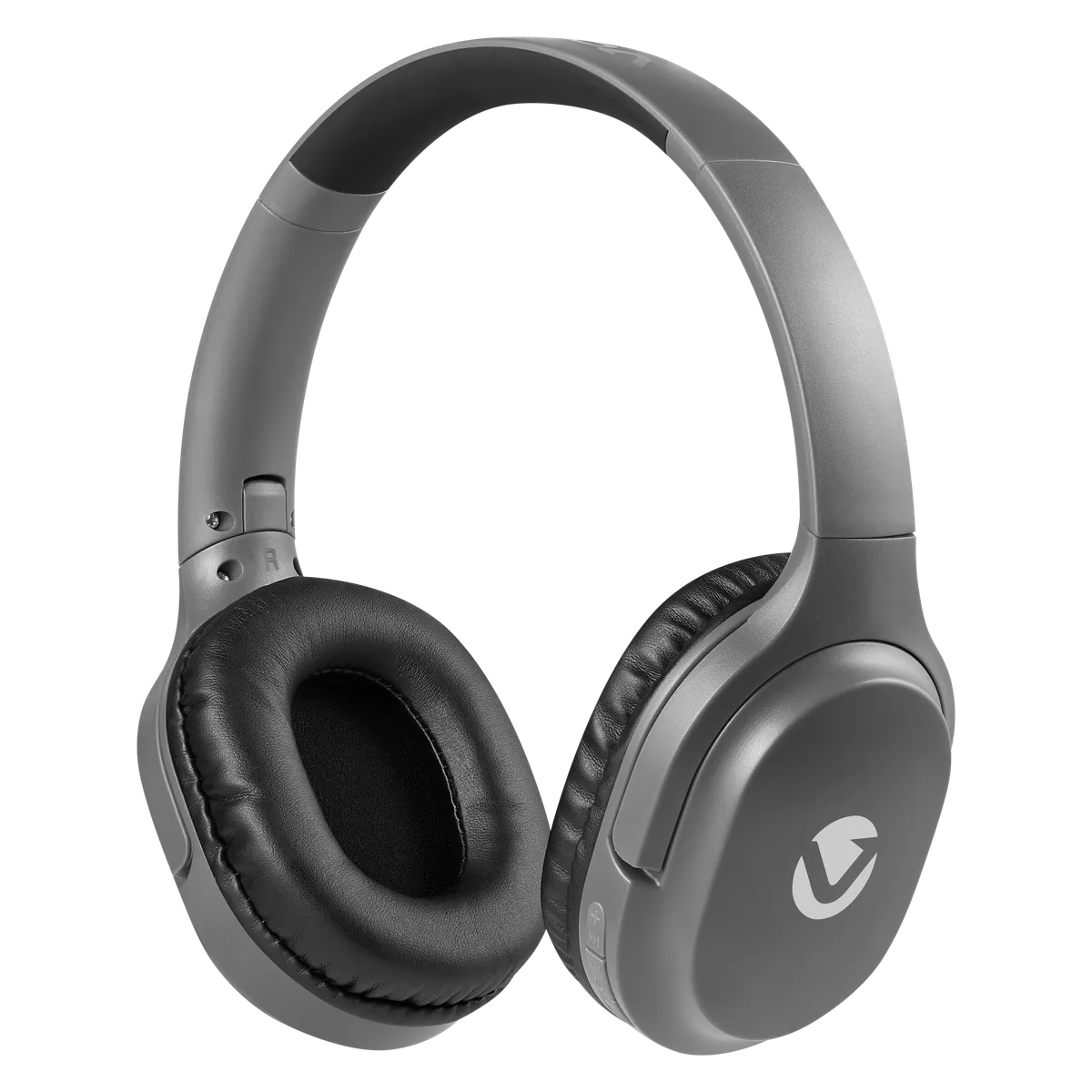 Volkano Pebble Series Bluetooth Wireless Headphones with Mic & 50hr Battery - Dark Grey