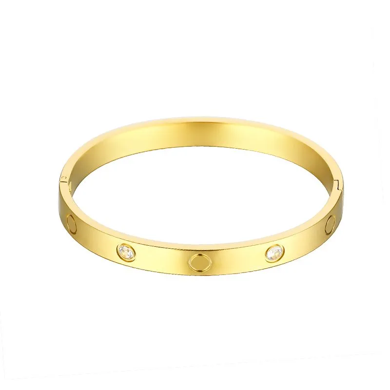 Love Studded Bracelets - Set of 3 - Gold