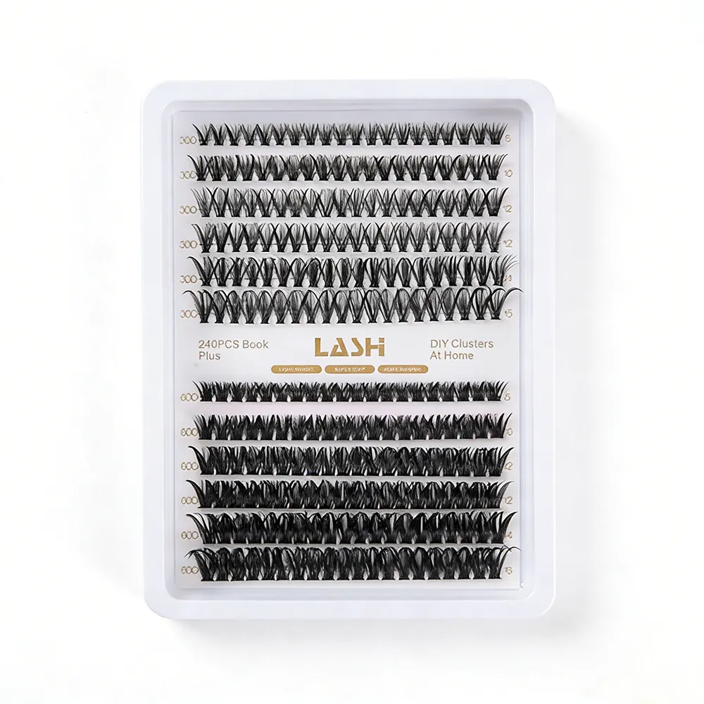 DIY 240-Piece Eyelash Book 30D/60D 8-16mm Eyelash Extension Kit with Lashes