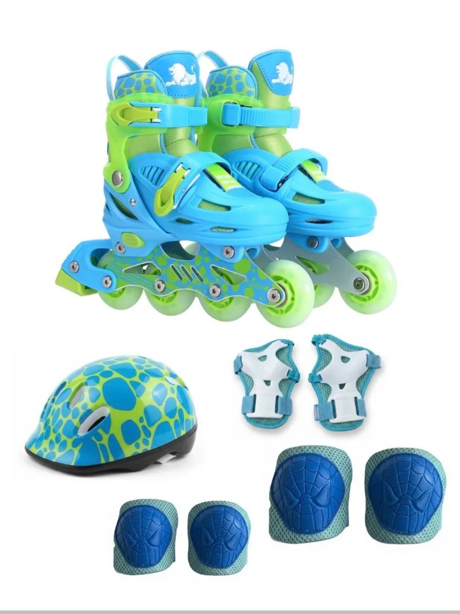 Cougar Kids Light - up Inline Skates with Protective Gear Combo - Small