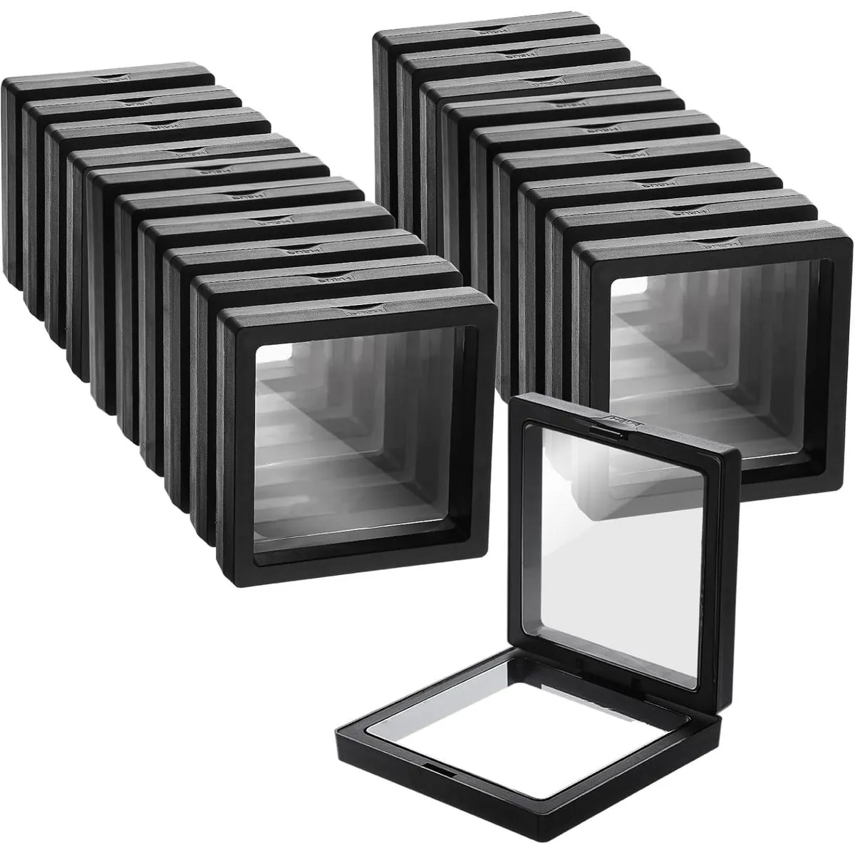 Craft Hobby Black 3D Floating Frame Display Holder Stands, 20 PCS
