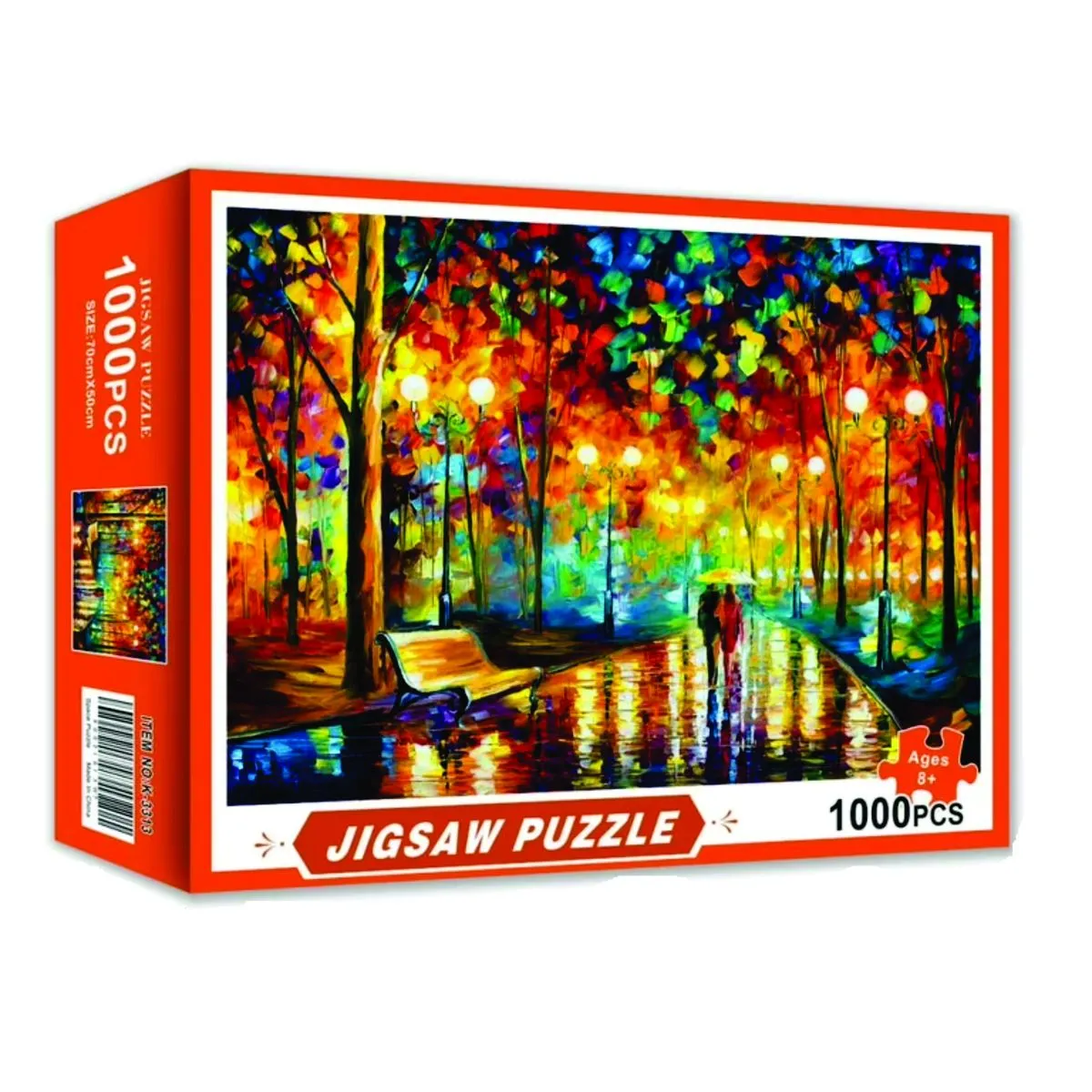 1000 Pieces Jigsaw Puzzles - Rainy Night Walk - Multi Colour