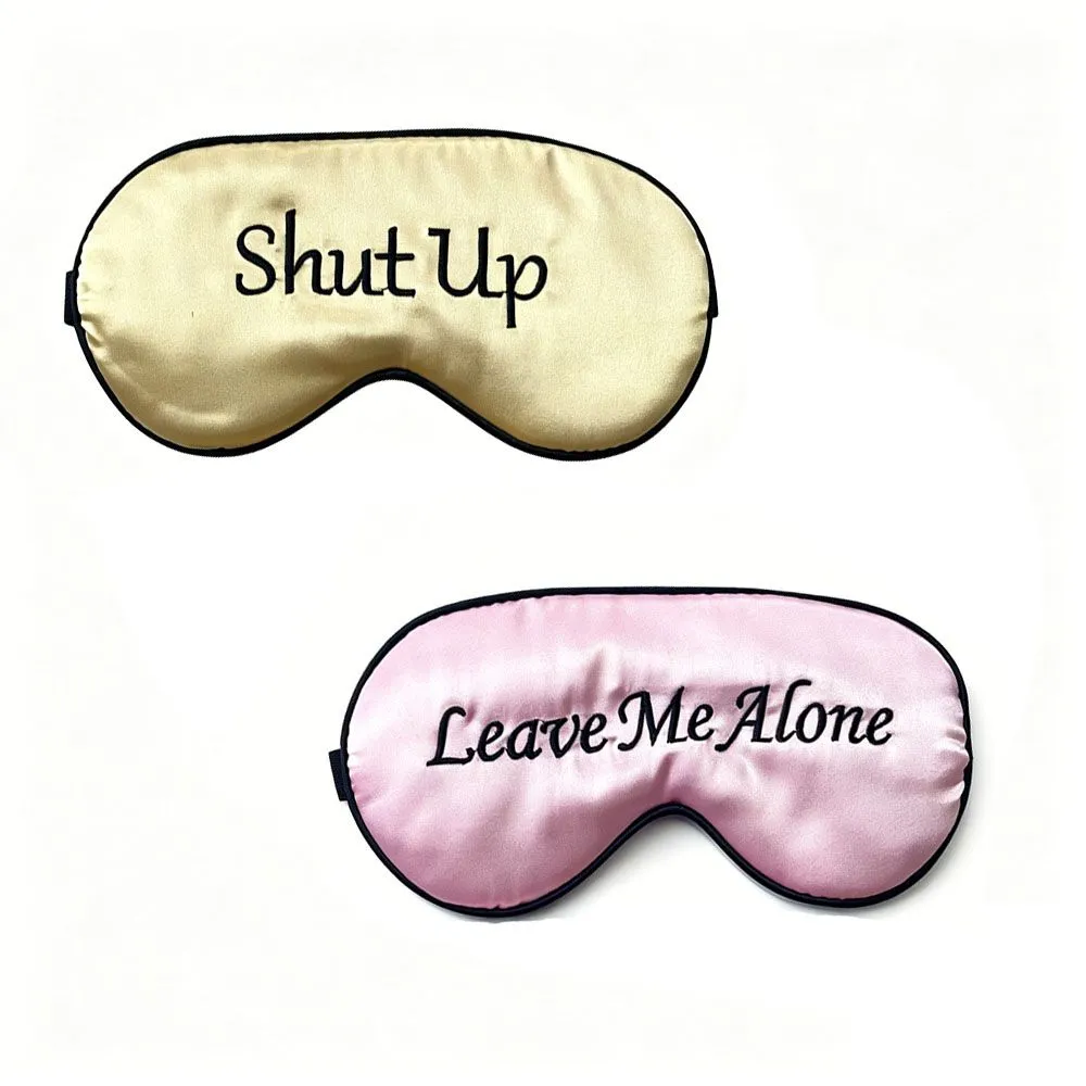 2 Pack Silk Sleep Mask Soft Light-Blocking Eye Cover with Adjustable Strap