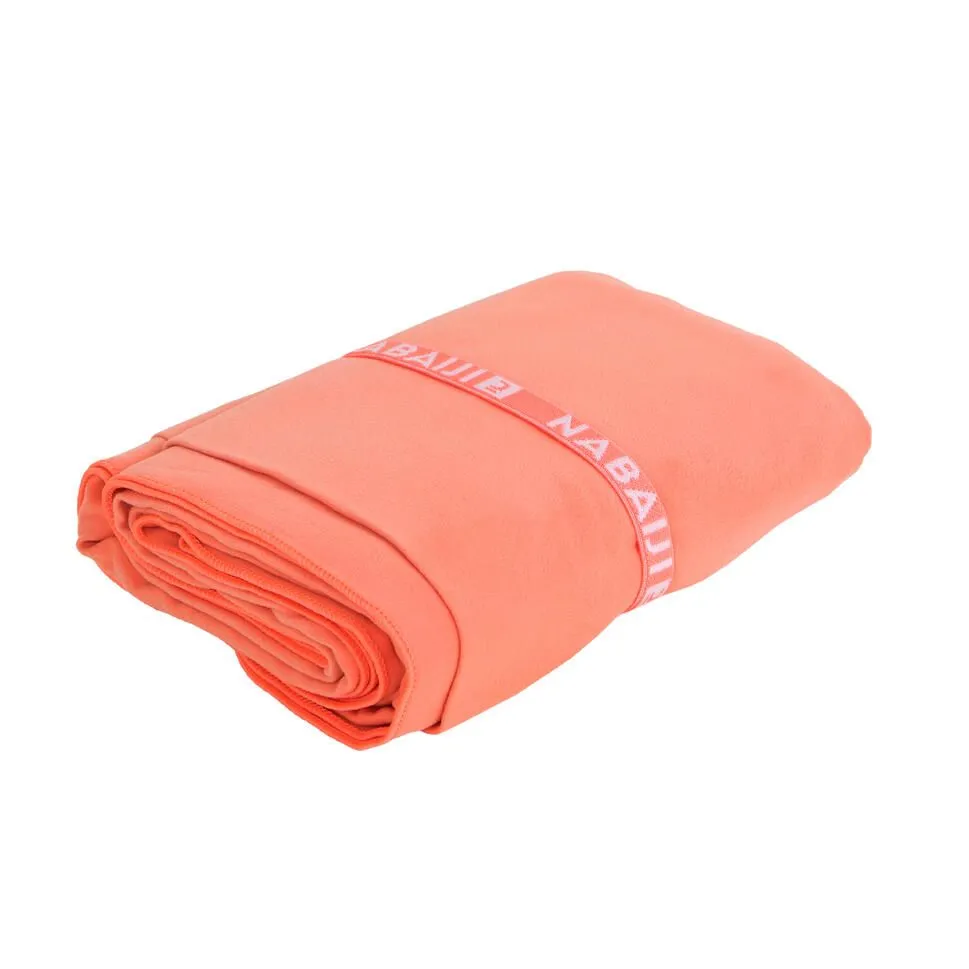 Nabaiji Microfibre Towel For Swimming Size XL 110 x 175 Cm - Coral
