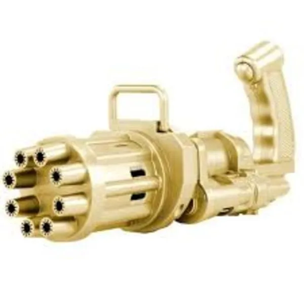 Gatling Bubble Gun Machine Outdoor Toys for Boys and Girls - Gold