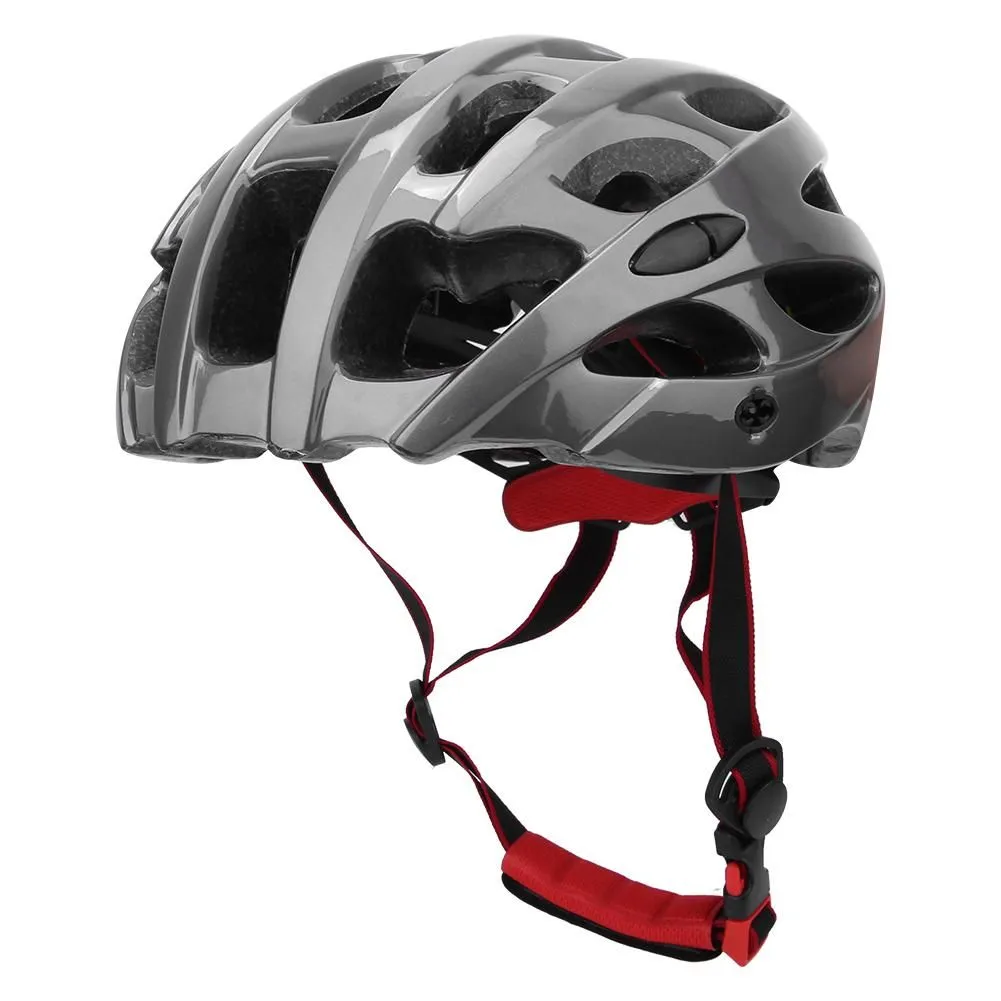 Unisex Titanium-Colored Cycling Helmet for Mountain & Road Bikes