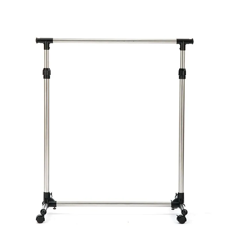 Adjustable Garment Rack with Casters - Duty Stainless Steel Clothes Rail