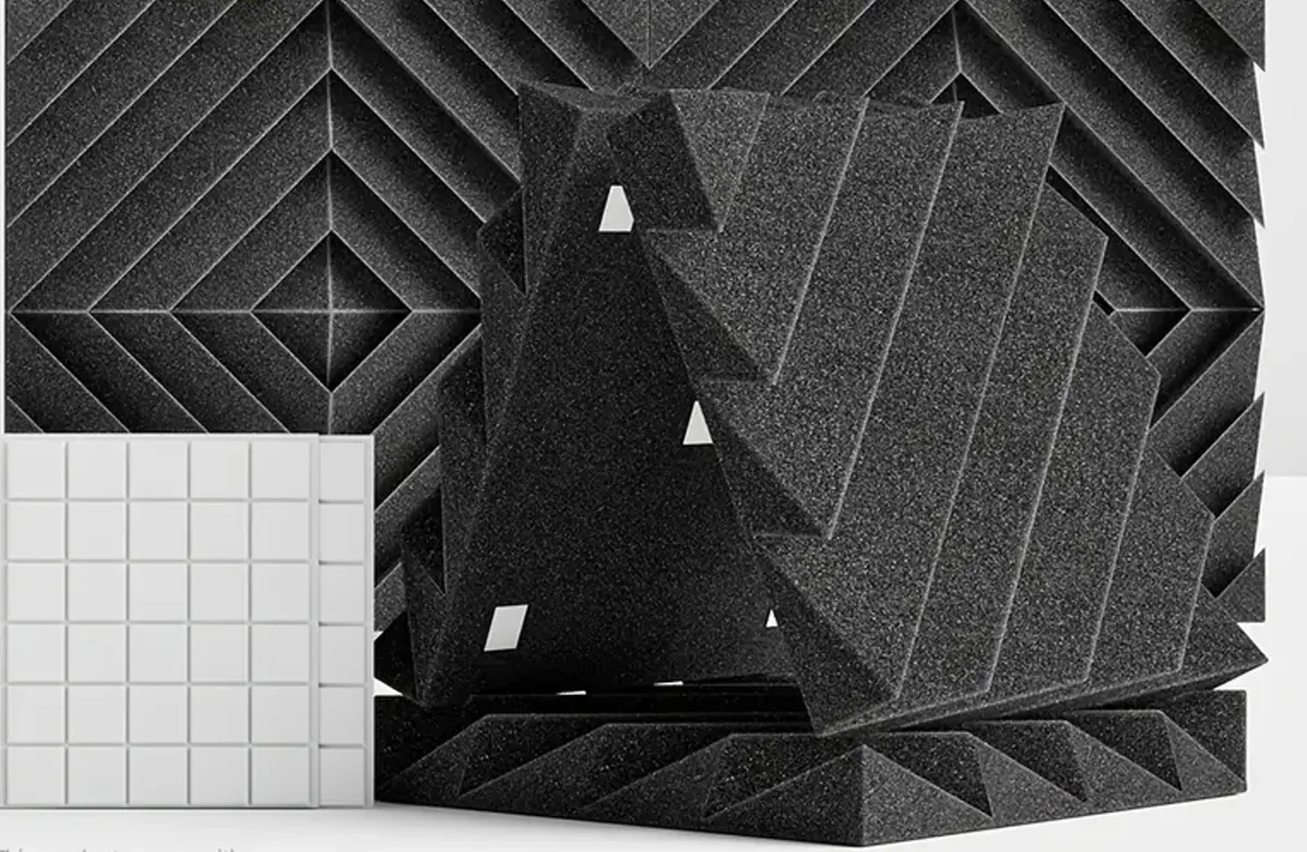 Diamond Groove Insulation Foam Panel 5CM Thick (12 Pack) - Black