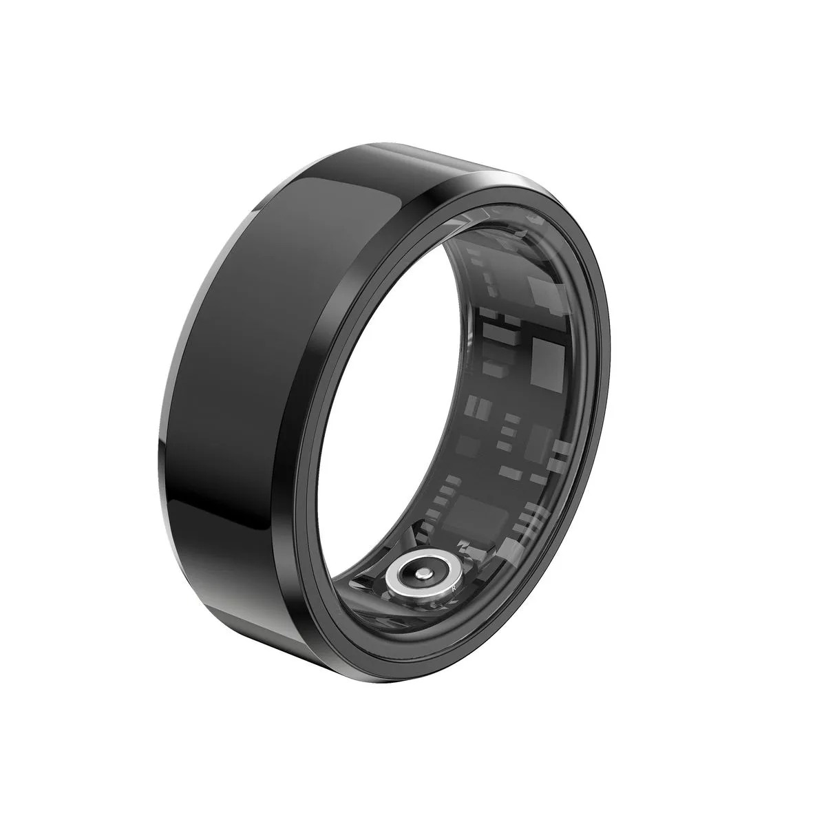 Gold Smart Ring - Health Tracker for Fitness & Sleep - Black