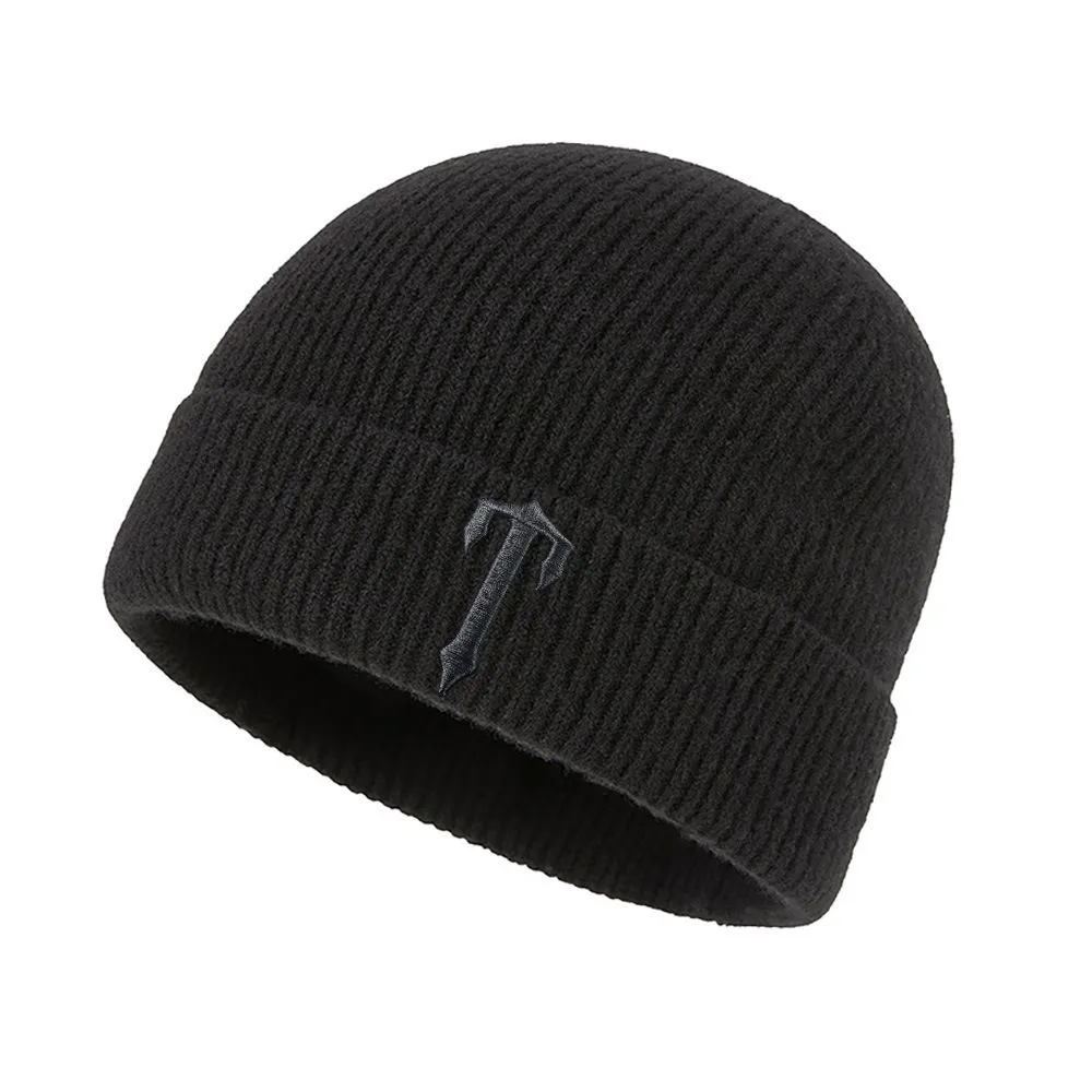 Unisex Beanie for Men and Women Knit Hat Winter Beanies - Black