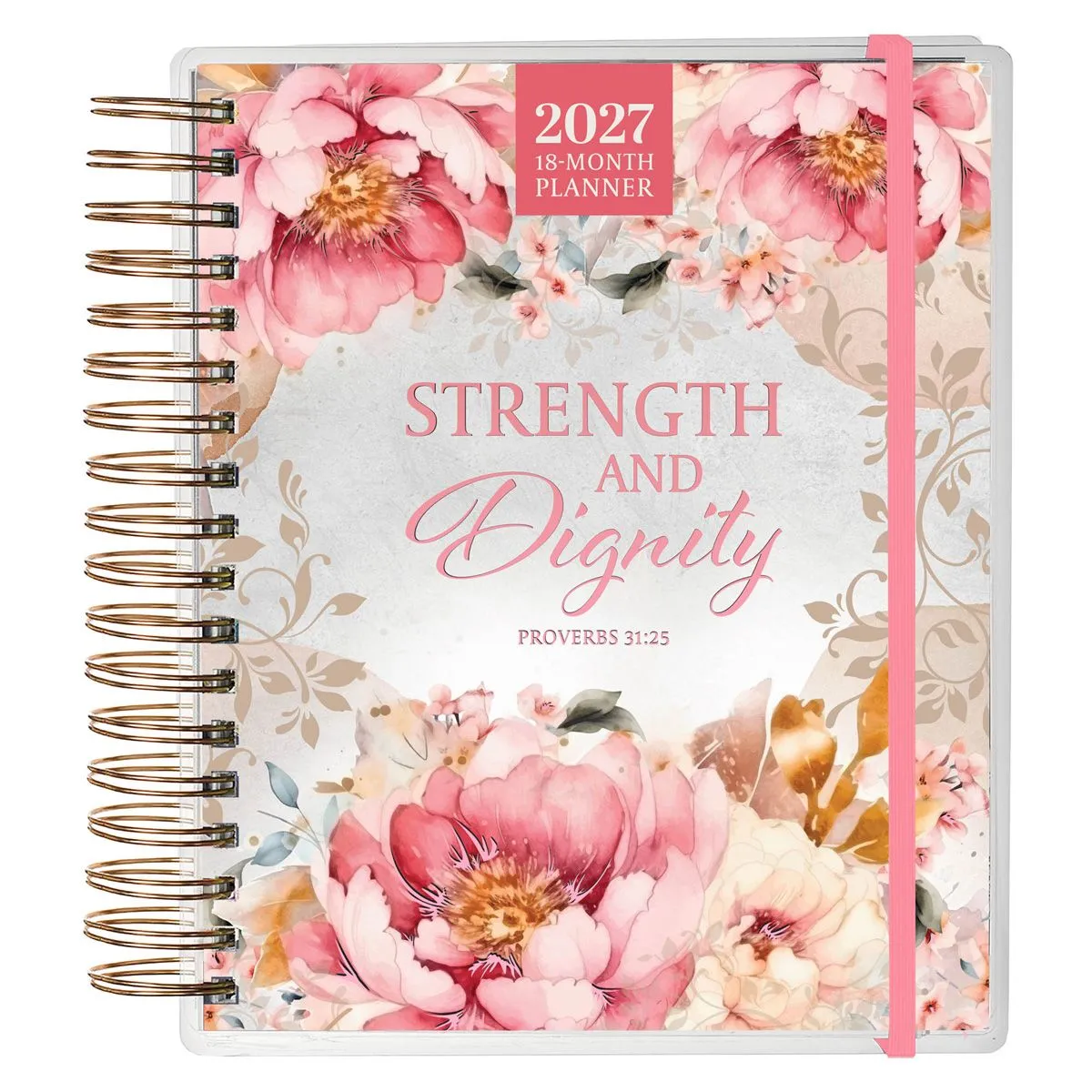 2027 18-Month Planner for Women - Strength and Dignity, Wirebound
