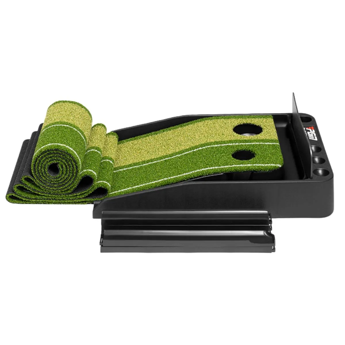 Putting Mat 3m with Baffle + Putter & 6 Balls - Golf Trainer | PGM