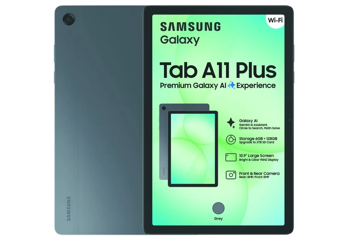 Samsung Galaxy Tab A11+ (X230) 11" 128GB Wi-Fi Only Tablet - Grey