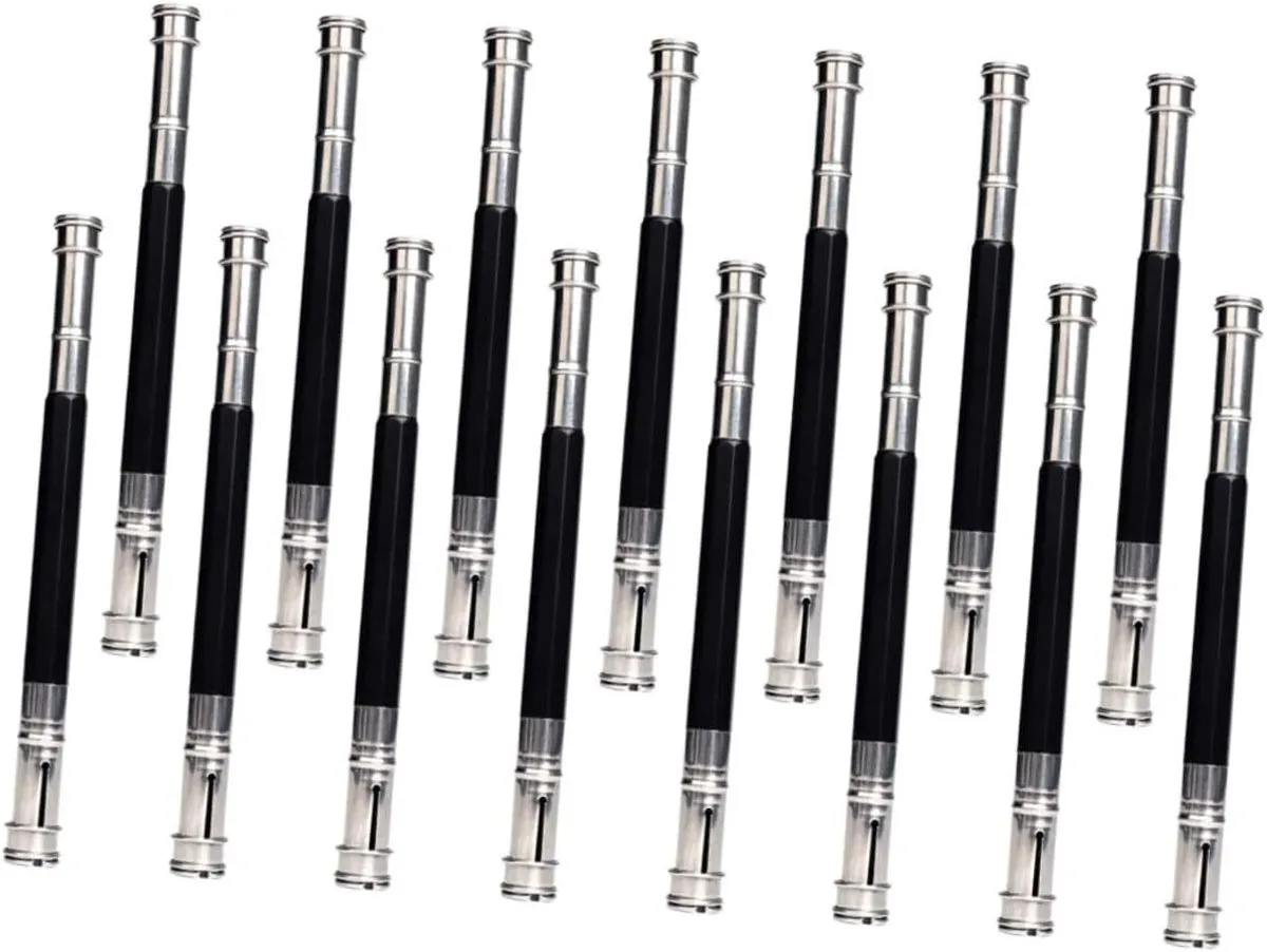 Metal Pencil Extender 15 Pcs Set Double-Ends Pencil Holder Adjustable