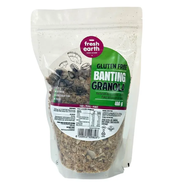 Gluten-Free Banting Granola. Handmade. Carb Wise, Vegan, Cane -Sugar Free.