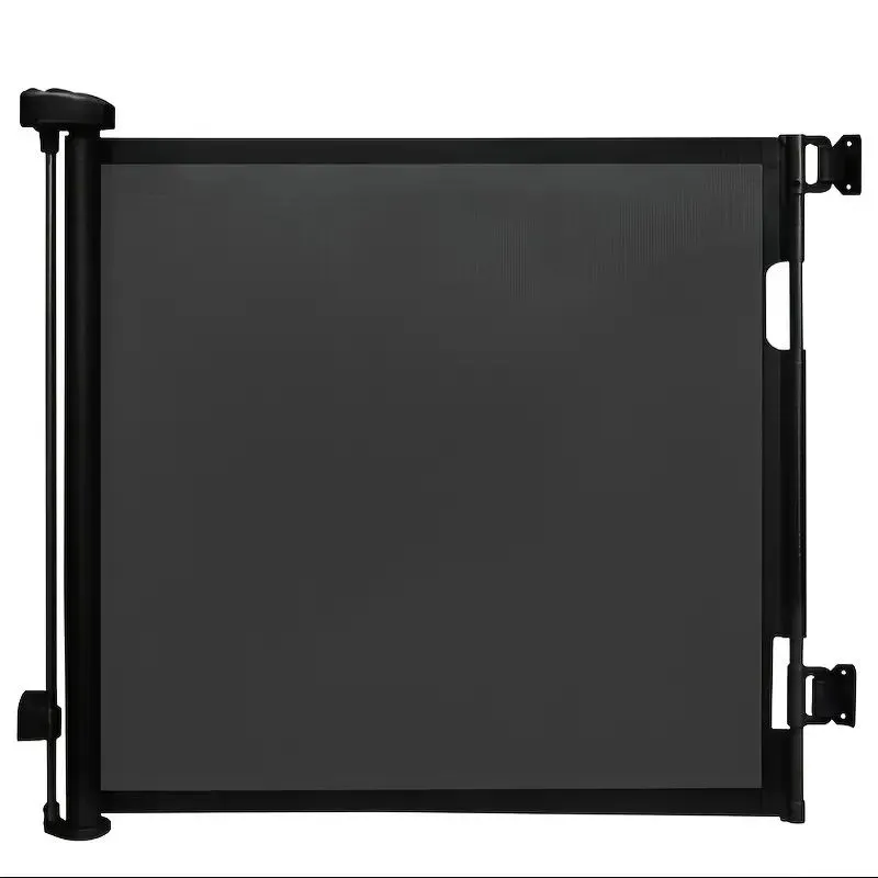 Pet Retractable Wide Baby Gate Adjustable Guard Door Barrier 3m - Black