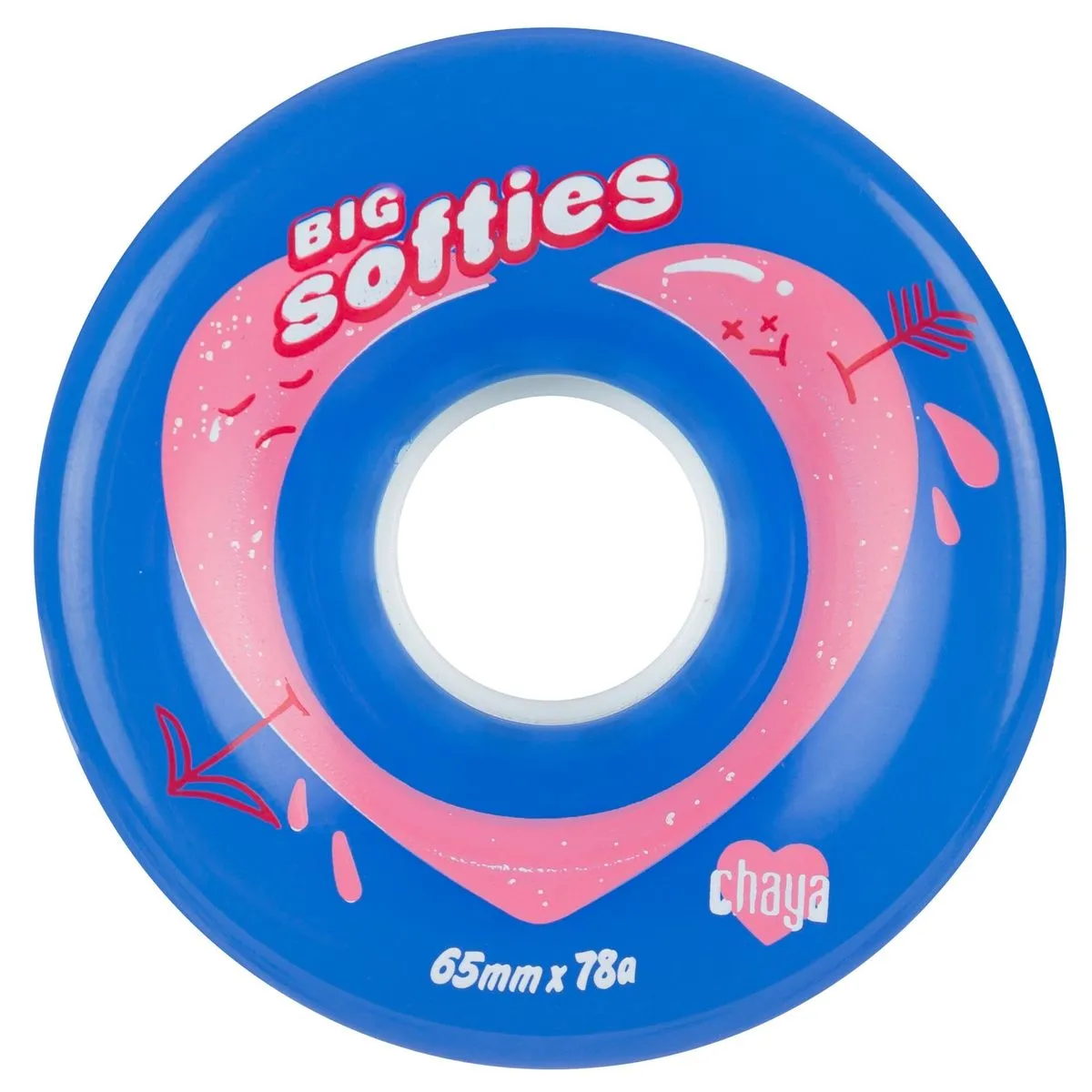 Chaya Outdoor Big softies wheels Clear 65mmx37mm 78a 4 pack - Clear Blue