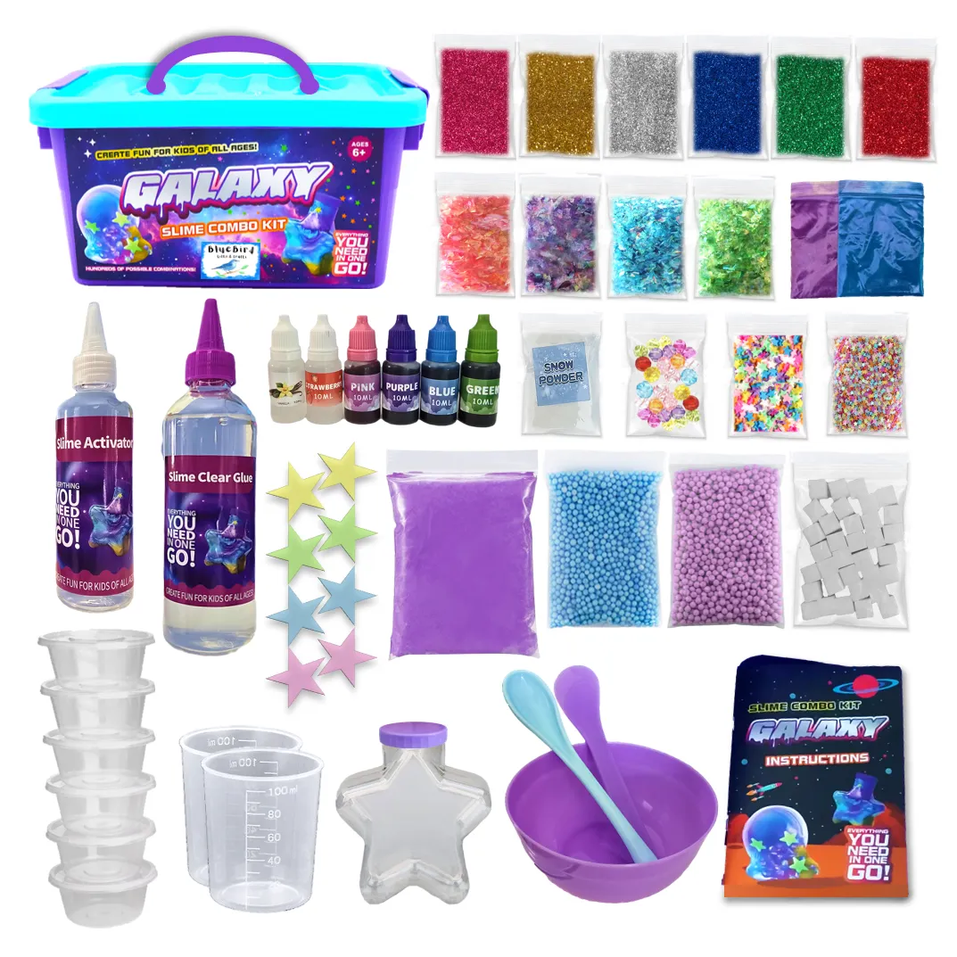 DIY Galaxy Slime Kit with Accessories Kids Arts & Crafts Gift BlueBird
