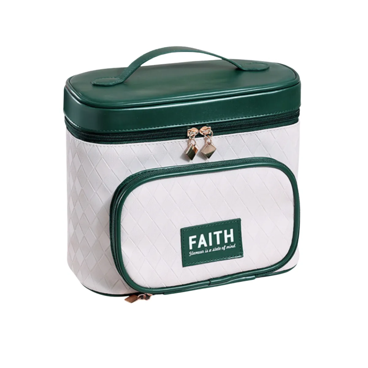 Large Capacity Cosmetics & Jewellery Travel Case - Green
